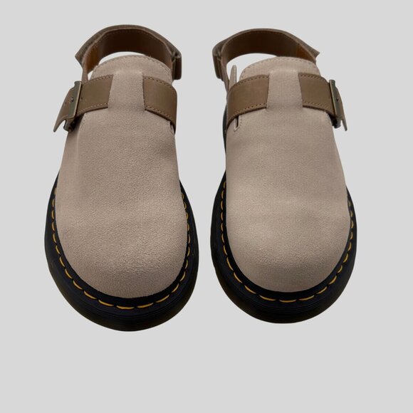Dr. Martens Unisex Size 11/12 Leather Jorge II Beige Suede Open Back Sandals - Picture 12 of 15